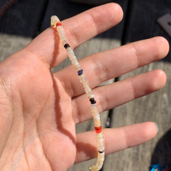 Fire OPAL Genuine Gemstone Beaded Bracelet Jewelry - Picture 5 of 8